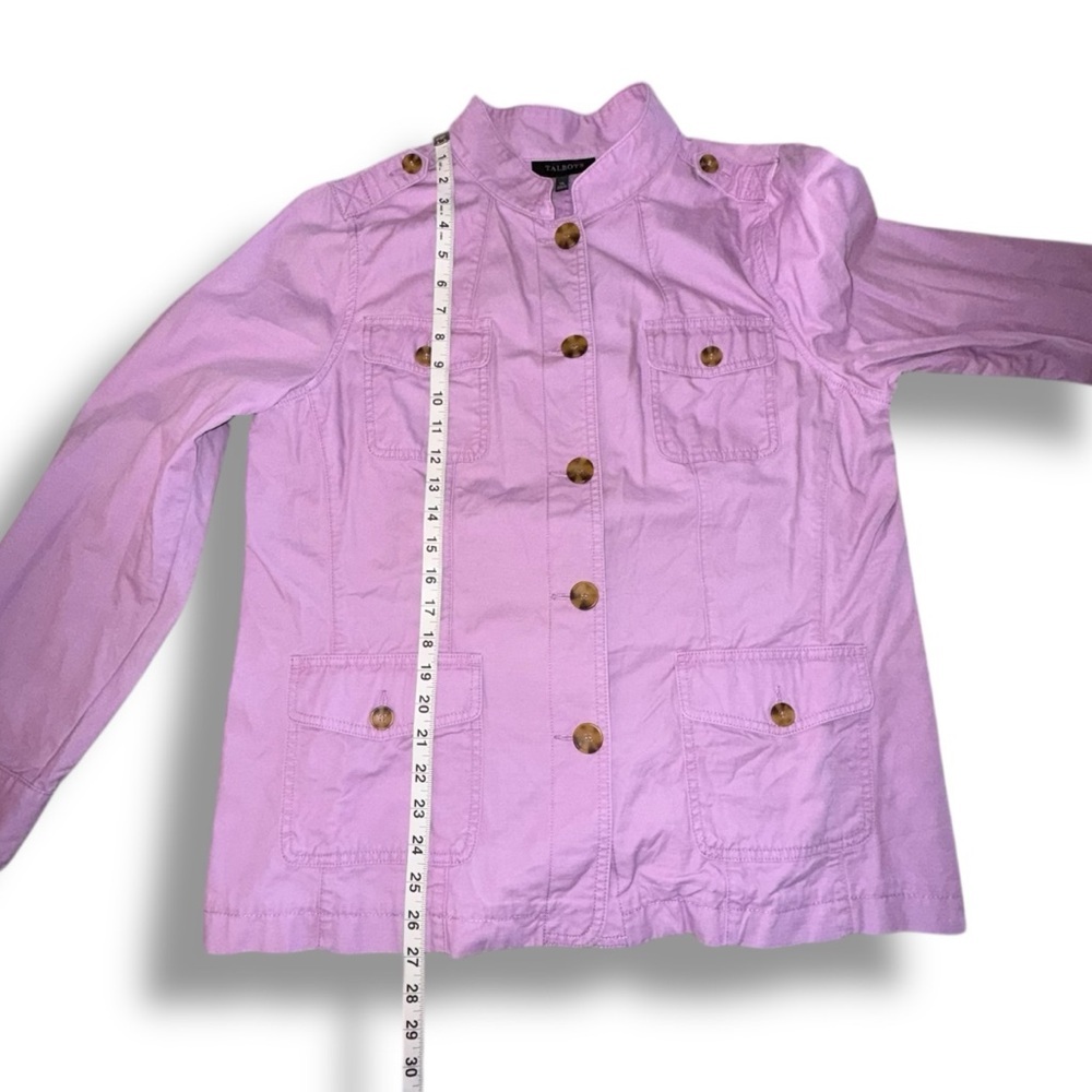 TALBOTS Military Inspired Jacket - Misses XL Violet Tulle - Picture 11 of 12